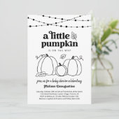 パンプキ男女兼用ンベビーシャワー招待状 招待状 (スタンド正面)