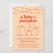 パンプキ男女兼用ンベビーシャワー招待状 招待状 (正面)