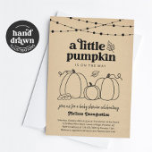 パンプキ男女兼用ンベビーシャワー招待状 招待状