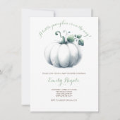 パンプキ男女兼用ンベビーシャワー招待状 招待状 (正面)