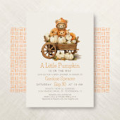 パンプキ男女兼用ン秋ベア赤ちゃんシャワー 招待状