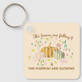パンプキ白熱［赤熱］光を放つンと紅葉フローラドードル キーホルダー