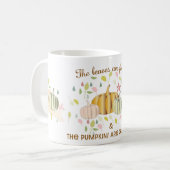 パンプキ白熱［赤熱］光を放つンと紅葉フローラドードル コーヒーマグカップ (正面左)