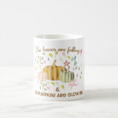 パンプキ白熱［赤熱］光を放つンと紅葉フローラドードル コーヒーマグカップ (中央)