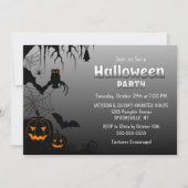 パンプキ白熱［赤熱］光を放つンスハローウィンパーティ 招待状 (正面)