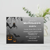 パンプキ白熱［赤熱］光を放つンスハローウィンパーティ 招待状 (スタンド正面)