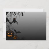 パンプキ白熱［赤熱］光を放つンスハローウィンパーティ 招待状 (裏面)