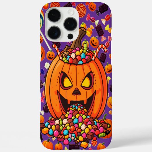 パンプキ白熱［赤熱］光を放つンハロウィーンの電話ケース Case-Mate iPhoneケース (裏面)