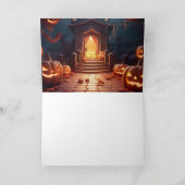 パンプキ白熱［赤熱］光を放つンハロウィーン カード (内部)