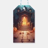 パンプキ白熱［赤熱］光を放つンハロウィーン ギフトタグ (裏面)