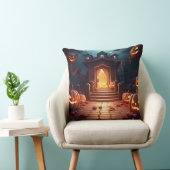 パンプキ白熱［赤熱］光を放つンハロウィーン クッション (椅子)