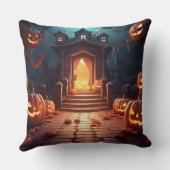 パンプキ白熱［赤熱］光を放つンハロウィーン クッション (裏面)