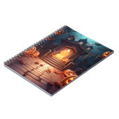 パンプキ白熱［赤熱］光を放つンハロウィーン ノートブック (左側)