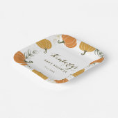 パンプキ素朴ンと離れパミスの男女兼用赤ちゃんシャワー ペーパープレート (傾斜あり)