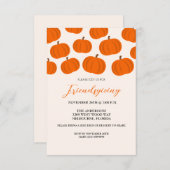 パンプキ素朴ンのフレンドシップパーティー 招待状 (正面/裏面)