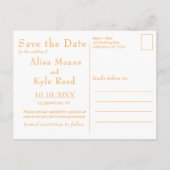 パンプキ素朴ンの日付を結婚保存する 案内ポストカード (裏面)