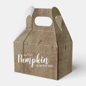 パンプキ素朴ンウッドフェイク秋ベビーシャワー フェイバーボックス (裏面サイド)