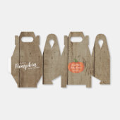 パンプキ素朴ンウッドフェイク秋ベビーシャワー フェイバーボックス (折り畳みなし)