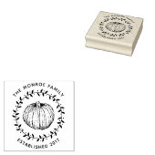 パンプキ素朴ンカントリーリースファミリー名 ラバースタンプ (押印)