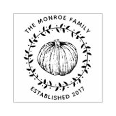 パンプキ素朴ンカントリーリースファミリー名 ラバースタンプ (インプリント)