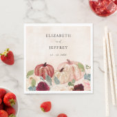 パンプキ素朴ンスモダンカントリー秋の結婚式 スタンダードランチョンナプキン (インサイチュ)