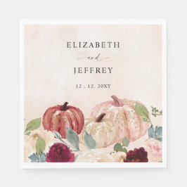 パンプキ素朴ンスモダンカントリー秋の結婚式 スタンダードランチョンナプキン