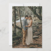 パンプキ素朴ンスモダンカントリー秋の結婚式 セーブザデート (裏面)