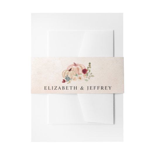 パンプキ素朴ンスモダンカントリー秋の結婚式 招待状ベリーバンド (正面例)