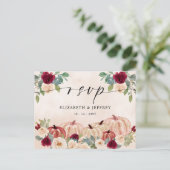 パンプキ素朴ンスモダンカントリー秋RSVP ポストカード (スタンド正面)