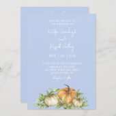 パンプキ素朴ンス秋の結婚式招待状 招待状 (正面/裏面)