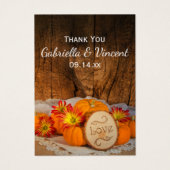 パンプキ素朴ンス秋バーン結婚式の引き出物ラベル (正面)