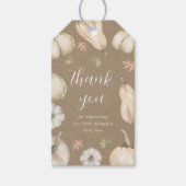 パンプキ素朴ンス秋ベビーシャワーありがとう ギフトタグ (正面)