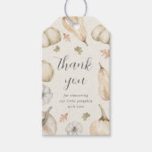 パンプキ素朴ンス秋ベビーシャワーありがとう ギフトタグ (正面)