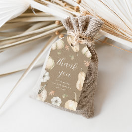 パンプキ素朴ンス秋ベビーシャワーありがとう ギフトタグ