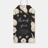 パンプキ素朴ンス秋ベビーシャワーありがとう ギフトタグ (正面)