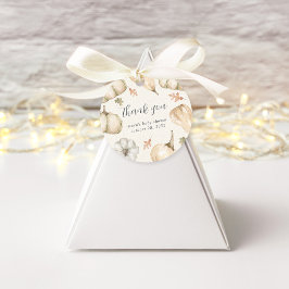 パンプキ素朴ンス秋ベビーシャワーありがとう フェイバータグ