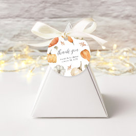 パンプキ素朴ンス秋ベビーシャワーありがとう フェイバータグ