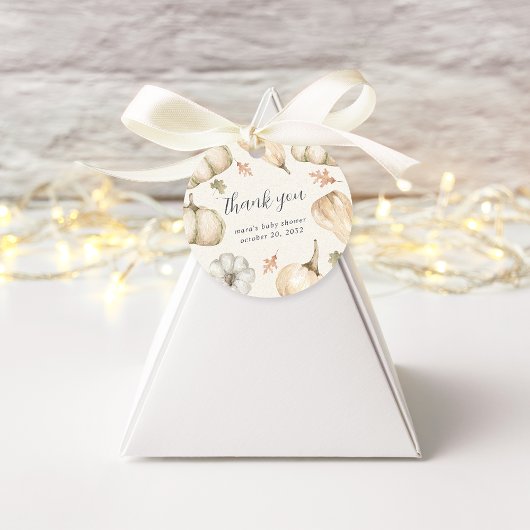 パンプキ素朴ンス秋ベビーシャワーありがとう フェイバータグ