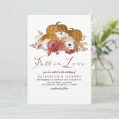 パンプキ素朴ンズオータム秋の結婚式招待状 招待状 (スタンド正面)