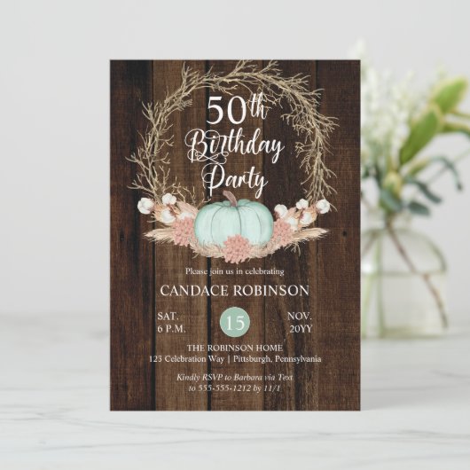 パンプキ素朴ンパンパリース50th誕生日パーティーI 招待状 (スタンド正面)