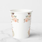 パンプキ素朴ンピーチフローラブライダルシャワーホワイト 紙コップ (右)