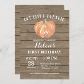 パンプキ素朴ンファースト誕生日招待状 招待状 (正面/裏面)