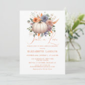 パンプキ素朴ンフラワーズインラブブライダルシャワー 招待状 (スタンド正面)