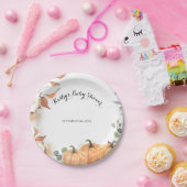 パンプキ素朴ンフローラパーティー紙プレート ペーパープレート (パーティー)