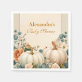 パンプキ素朴ンフローラベビーシャワー スタンダードカクテルナプキン (正面)