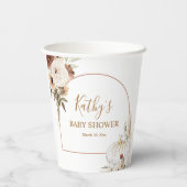 パンプキ素朴ンフローラボホアーチ秋インラブ 紙コップ (裏面)