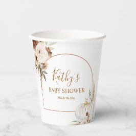 パンプキ素朴ンフローラボホアーチ秋インラブ 紙コップ