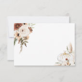 パンプキ素朴ンフローラボホアーチ秋インラブRsvp サンキューカード (裏面)