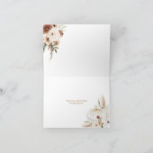 パンプキ素朴ンフローラボホ秋インラブフォールド サンキューカード (内部)