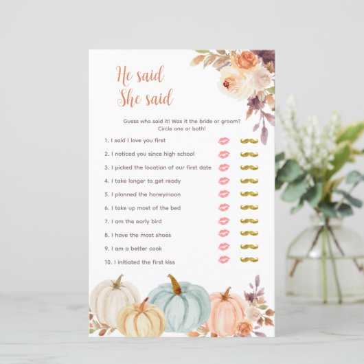 パンプキ素朴ンフローラ彼は彼女はゲームカードと言った (スタンド正面)